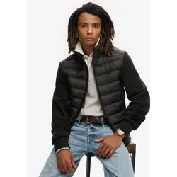 Superdry für Herren. M5012044A Sturm-Fleece-Hybrid-Bomberjacke
 schwarz (L), Lässig, Recyceltes Polyester