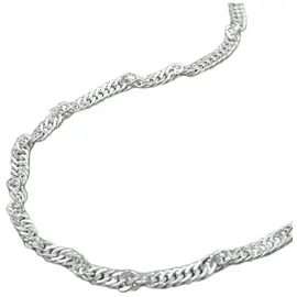 GALLAY Kette 2mm Singapurkette diamantiert Silber