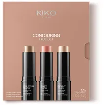 KIKO Milano Contouring Face Set 01, Gesichts-Make-up-Set mit 3 Sticks: Rouge, Highlighter und Contouring