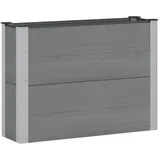 vidaXL Hochbeet 100 x 30 x 72 cm Grau