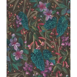 Rasch Textil Vliestapete Curiosity 10,05 m x 0,53 m 0 g Türkis/Lila/Schwarz 538236