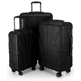 suitline Koffer-Set 3-tlg. schwarz/abs