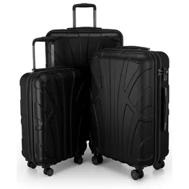 suitline Koffer-Set 3-tlg. schwarz/abs