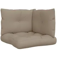 VidaXL Palettenkissen 3-tlg. Taupe Stoff