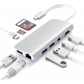 Satechi USB-C Multimedia Adapter Silber