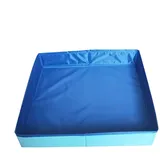 Generisch Faltbarer Katzenpool, 50x50x10 cm Eckige Hundepool, Hundebadewanne, PVC Hundepool,rutschfeste Aufblasfreie Wanne Für Welpen Kleine Katzen Und Haustiere