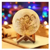 Mondlicht-Ball, individuelles Foto, individuelle Mondlampe, 3D-Druck, Mond, Nachtlicht, wiederaufladbar, über USB, wiederaufladbar, Persönlichkeitsgeschenk mit Ihrem Text und Foto, romantisches