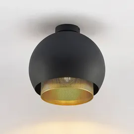 LUCANDE Sivanel Deckenleuchte, doppelter Schirm - Schwarz,