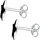 Elli Ohrstecker Stern Astro schwarz 925 Sterling Silber onesize