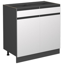 Vicco Küchenunterschrank R-Line, 80 cm J-Shape, ohne Arbeitsplatte