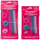 Kochblume Kochbesteck-Set Drinking Straws 2x 6er Set + brush - 2 pcs - colormix bunt