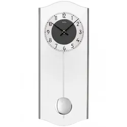 AMS -Pendeluhr Anthrazit Glas Quarz 50cm- 7480