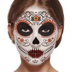 Tag der Toten Gesichts-Tattoos