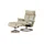 Stressless Relaxsessel Leder 91 x 112 x 84 cm creme mit Hocker