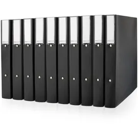 Rapesco Ringbuch DIN A4 38 mm Schwarz 10 St.