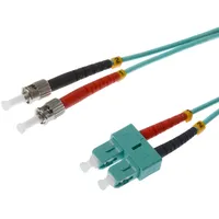 Helos - Patchkabel SC/ST Duplex 50/125μm OM3 aqua (126415)