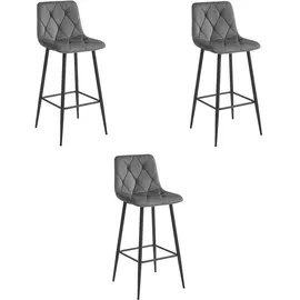 OEM Hocker NADO Samt 44 x 104 x 33 cm Dunkelgrau