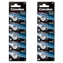 Camelion CR1220 Lithium Knopfzelle 3V - 10 Batterien - 2 x 5er Streifen