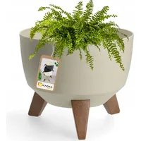 Kadax Blumentopf aus Kunststoff mit drei Einsteckstützen, 24 cm,