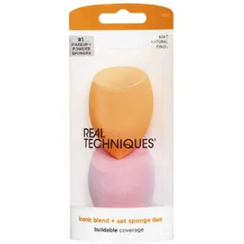 Real Techniques Miracle Complexion Sponge + Miracle Powder Sponge Duo Pack for Foundation & Powders
