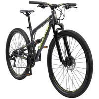 Bikestar Mountainbike, 21 Gang Shimano RD-TY300 Schaltwerk, Kettenschaltung, schwarz 45 cm
