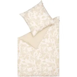 Bettwäsche MUSTERRING "Blossom", beige, B/L: 135cm x 200cm, , Satin, B/L: 80cm x 80cm, Satin, Obermaterial: 100% Baumwolle, Bettwäsche, aus nachhaltigerer Baumwolle