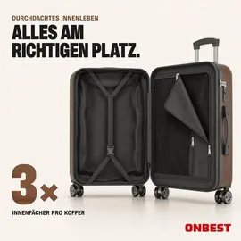 onbest Kofferset 4-tlg. braun