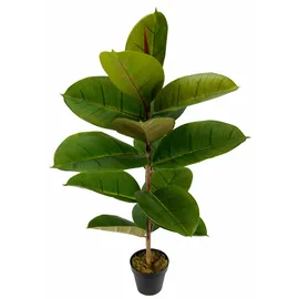 I.GE.A. Künstliche Zimmerpflanze I.GE.A. "Gummibaum", grün, B:15cm H:84cm L:15cm, Obermaterial: 90% Polyester, 10% Kunststoff, Kunstpflanzen, Künstliche Zimmerpflanze