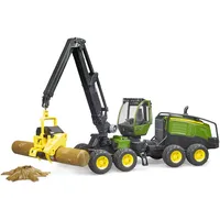 Bruder 02135 - Harvester mit Baumstamm grün/schwarz 1:16