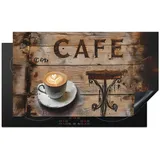 onlywow Herdabdeckplatte 90x52 cm Schwarz