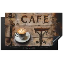 onlywow Herdabdeckplatte 90x52 cm Schwarz