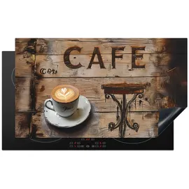 onlywow Herdabdeckplatte 90x52 cm Schwarz