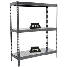 Proregal Schwerlastregal Metall 200x150x75 cm grau