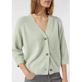 Comma, Cardigan Flauschiger Strickcardigan Grün 32