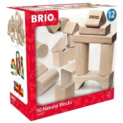 BRIO Spiel Natur Holzbausteine, 50 Teile