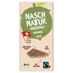 Nasch Natur Dattelschokolade Haselnuss vegan bio