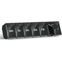 Opret Tablettenbox 7 Tage Deutsch, Pillendose 7 Tage Regenbogen Tablettendose 7 Tage Pillenbox 7 Tage Tabletten Organizer Tabletten Wochenbox Medikamentenbox 7 Tage