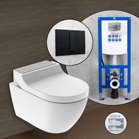 Geberit AquaClean Tuma Comfort Komplett-SET Dusch-WC mit neeos Vorwandelement,, 146290FW1+16782BM#SET,
