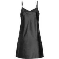 LASCANA Negligé Satin Schwarz 32