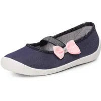 Ladeheid Kinder Mädchen Hausschuhe LARW008 (Jeans Bogen, 25 EU)
