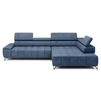 Ecksofa Palladio Stoff Blau Azur