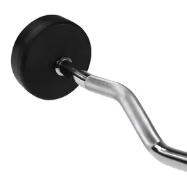 HMS GSL-50 Curlstange gummibeschichtet 50 kg schwarz/silber