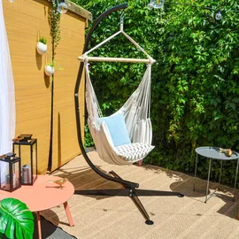 AMANKA 205cm Hängestuhlgestell bis 120kg - Hängesessel Ständer Metall