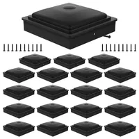 Delixike Pfostenkappen 70X70mm, 20 Stück Pfostenkappe Pfosten Top Cap-Schützen hölzerne Zaun Polen im Freien im