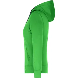 James & Nicholson Damen Kapuzen-Sweatjacke JN594" - James - Nicholson Green/Carbon M"