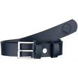 Ladeheid Kinder Gürtel Ledergürtel Mode Accessoire für Kinder Jungen Gürtel mit Schnalle 2,5 cm Breit K1D5 (Navyblau-1/Logo-1, 60 cm (Gesamtlänge 79 cm))