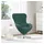 vidaXL Eiersessel Dunkelgrün Samt 63 x 90 x 73 cm Grün mit Rollen