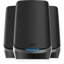 Netgear Orbi WiFi 6E Mesh Quad-Band WLAN System (RBKE963B) | WiFi 6E Router mit 2 Satelliten | Abdeckung bis zu 600 m2 und 200 Geräte mit 10,8 GBit/s (AXE11000) | einfache App Installation