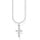 Thomas Sabo Kette mit Anhänger Kreuz pavé silber 925 Sterlingsilber, 38-45 cm Länge