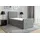 mebloland Boxspringbett, Jugendbett LILI 100x200 (Links) mit Bettkästen, Bonell-Matratze und Topper. Farbe: Grau - Grau